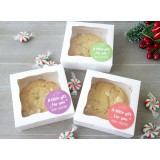 Christmas White Window Cookies Boxes 10x10x3cm ($2.00 X 12 units)